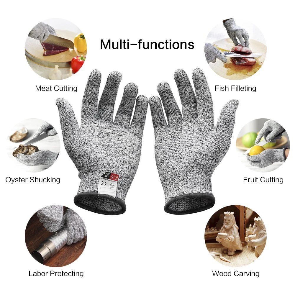 Level 5 HPPE Anti-Cut Gloves K - Cut Resistant Glove recension och pris