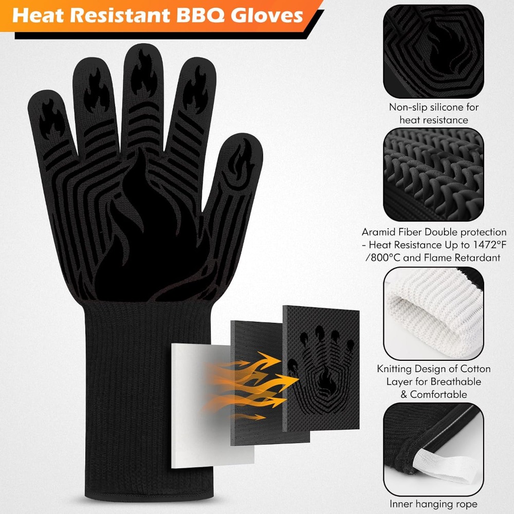 BBQ Gloves, 1472°F Heat Resist - Heat Resistant Glove recension och pris