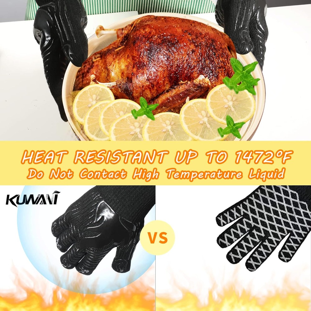 BBQ Gloves, 1472°F Heat Resist - Heat Resistant Glove recension och pris